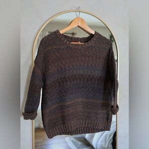 100% Cotton Brown Knit Sweater